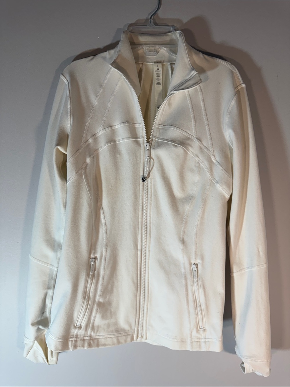 lululemon athletica Cream Zip-Up Bomber Jacket white not tan